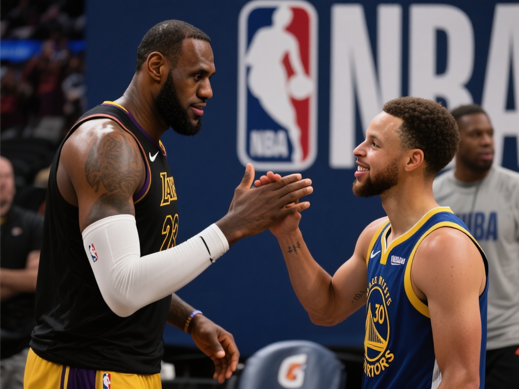 詹姆斯库里赛前互动:拥抱并挑选比赛用球 NBA官推如何将普通瞬间转化为爆点内容